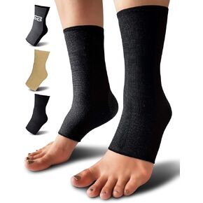 SB SOX Compression Ankle Brace (Pair) – Great Ankle Support That Stays in Place – For Sprained Ankle and Achilles Tendon Support – Perfect Ankle Sleeve for Sports, Any Use