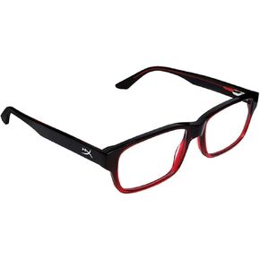 Light Blocking Glasses, UV Protection, Durable Acetate Frame, Crystal Clear Lenses, Microfiber Pouch, Hardshell Case, Square Eyewear Frame Red