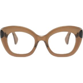Zeelool Cat Eye Glasses Frame for Women with Non-prescription Clear Lens Stylish Eyewear Glasses JGA517834