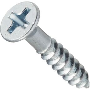 40814 Flat Head Phillips Wood Screw 6 X 3/4 100-Pack, 1.25 inches, No Color