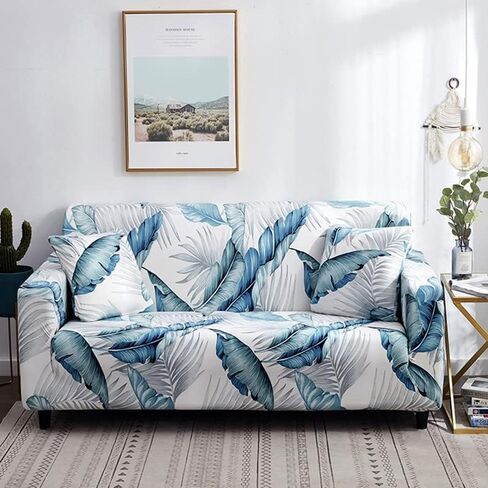 Universal Sofa Cover, Protect Your Furniture with All-Inclusive Cushion, Elastic Sofa Slipcover for Four Seasons, Beautiful Printed Design (BB,1 Seater 90-140cm) in Saudi Arabia
