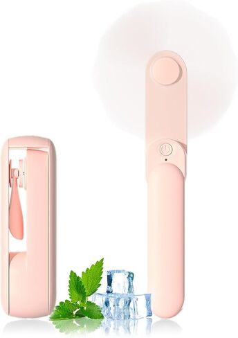 JSQBD Foldable Handheld Fan Pink-1 in Saudi Arabia