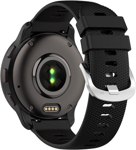سوار بديل 20 مم متوافق مع Garmin Venu 2 Plus، سوار معصم بديل من السيليكون للرجال والنساء، ناعم ومتين (أسود) in Saudi Arabia