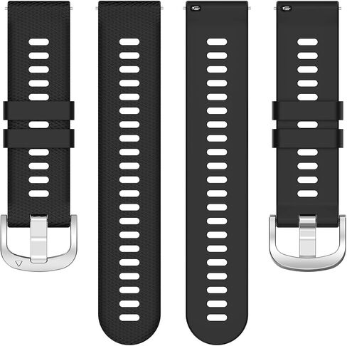 سوار بديل 20 مم متوافق مع Garmin Venu 2 Plus، سوار معصم بديل من السيليكون للرجال والنساء، ناعم ومتين (أسود) in Saudi Arabia
