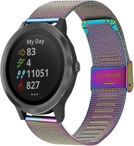 Compatible with Garmin Vivoactive 4S bands 40mm,Vivomove 3S band 39mm,Garmin Venu 2S Bands Fits 18mm Watch Lugs,stainless steel mesh milanese bands for Fossil Venture Gen 4 HR/Gen 3,Women's Gen 5E 42mm in Saudi Arabia