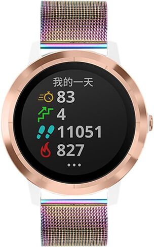 Compatible with Garmin Vivoactive 4S bands 40mm,Vivomove 3S band 39mm,Garmin Venu 2S Bands Fits 18mm Watch Lugs,stainless steel mesh milanese bands for Fossil Venture Gen 4 HR/Gen 3,Women's Gen 5E 42mm in Saudi Arabia