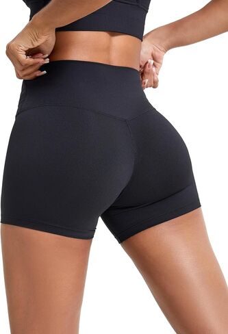 voenxe High-Waist Women Yoga Shorts,Athletic Spandex Biker Tummy Control Workout Running Butt-Lifting Short,Quick-Dry,2 Pack in Saudi Arabia