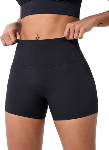 voenxe High-Waist Women Yoga Shorts,Athletic Spandex Biker Tummy Control Workout Running Butt-Lifting Short,Quick-Dry,2 Pack in Saudi Arabia