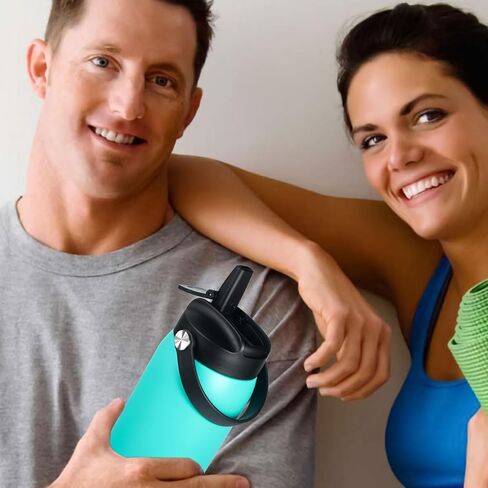 غطاء من القش لـ Owala Freesip 24 أونصة 32oz 40 أونصة، ملحقات غطاء بديلة مع غطاء مقبض مرن محمول لزجاجة مياه كوب Owala، حشية علوية قابلة للفصل سهلة التنظيف، خالية من مادة BPA in Saudi Arabia