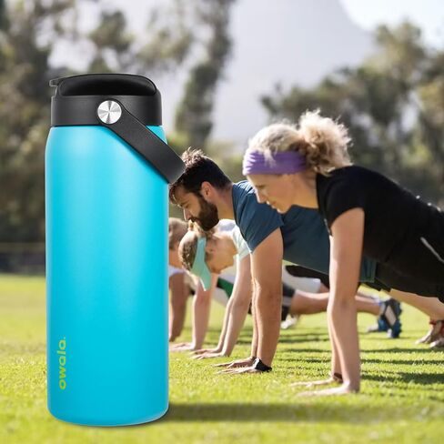 غطاء من القش لـ Owala Freesip 24 أونصة 32oz 40 أونصة، ملحقات غطاء بديلة مع غطاء مقبض مرن محمول لزجاجة مياه كوب Owala، حشية علوية قابلة للفصل سهلة التنظيف، خالية من مادة BPA in Saudi Arabia