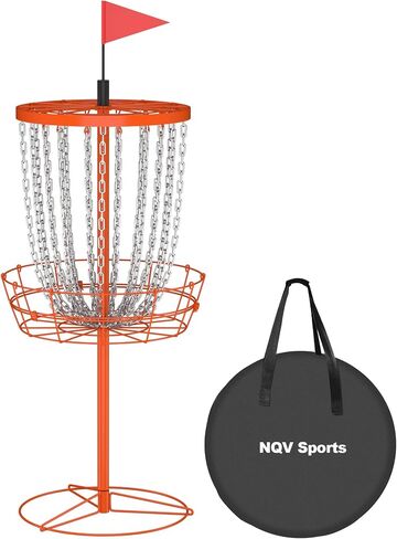 Disc Golf Basket,24 Chain Portable Disc Golf Baskets with Bag,Disk Golf Basket, Disc Golf Targets,Disc Golf Goal,Disc Golf Cage Outdoor Indoor Professional Practice in Saudi Arabia