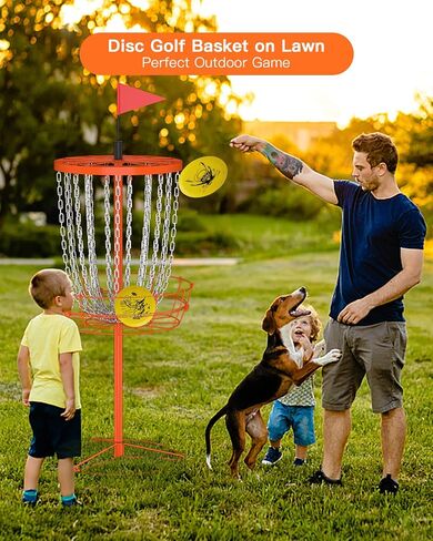 Disc Golf Basket,24 Chain Portable Disc Golf Baskets with Bag,Disk Golf Basket, Disc Golf Targets,Disc Golf Goal,Disc Golf Cage Outdoor Indoor Professional Practice in Saudi Arabia