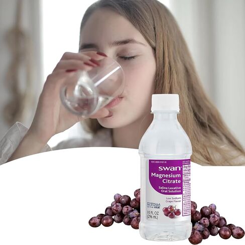Bleam Health 3 Pack Magnesium Citrate Oral Solution 10 Oz Each - Grape Flavored - Gentle and Effective Laxative for Regularity Digestive Health Tip Card (Grape) in Saudi Arabia