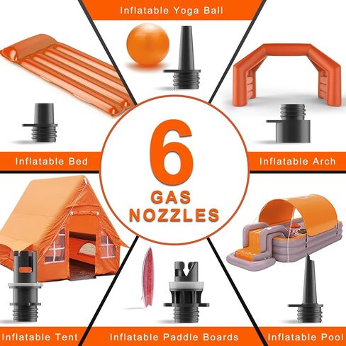 مضخة كهربائية للوحة التجديف بقدرة 9000 مللي أمبير في الساعة، 20 رطل لكل بوصة مربعة، مضخة هواء محمولة قابلة لإعادة الشحن مع USB-C وموصل سيارة، نفخ مزدوج المرحلة وإيقاف تلقائي لحمام السباحة القابل للنفخ والقارب والخيمة والسرير والأريكة in Kuwait