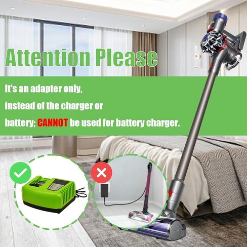 محول URUN V7/8 لبطارية ليثيوم Greenworks 40 فولت تتحول إلى بطارية مكنسة كهربائية محمولة Dyson V7/8 متوافقة مع V7 V8 المطلق V7 V8 Animal V7 V8 Motorhead Pro المزيد من وقت الطاقة in Kuwait