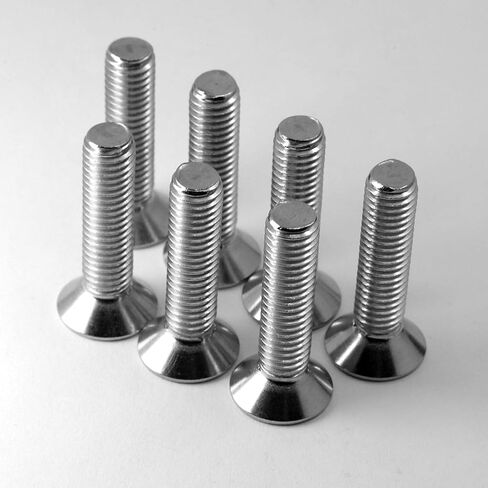 15 PCS M8-1.25 x 40mm Flat Head Socket Cap Screws, Stainless Steel A2-70, DIN 7991, Allen Socket Drive,Full Thread, Machine Thread in Saudi Arabia