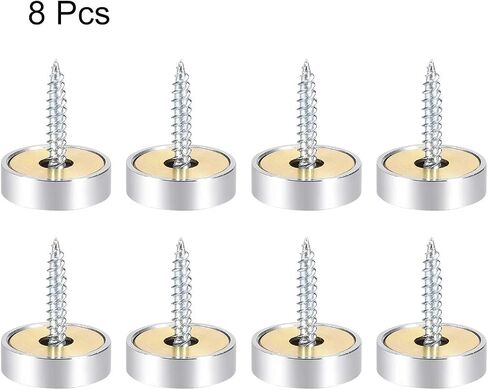 uxcell Mirror Screws Decorative Caps Cover Nails Brushed Stainless Steel 22mm 8pcs in Saudi Arabia