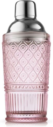 Godinger Cocktail Shaker, Martini Shaker, Glass Cocktail Shaker - 17oz, Claro Collection, Blue in Saudi Arabia