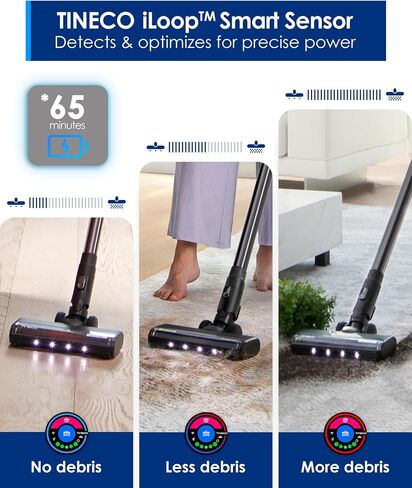 مكنسة كهربائية لاسلكية Tineco Pure ONE Station مع قاعدة غبار أوتوماتيكية سعة 3 لتر، مكنسة كهربائية ذكية ذات شفط قوي وخفيفة الوزن، فرشاة ZeroTangle للأرضيات الصلبة والسجاد وشعر الحيوانات الأليفة، باللون الأبيض in Kuwait