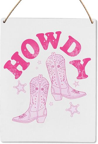 Coquette Preppy Western Room Decor, Western Cowgirl Wood Hanging Sign, Western Cowgirl Room Art Wall Decor, Girl Teen Bedroom Door Wooden Slogan Hanging Sign 8x10 Inch in Saudi Arabia