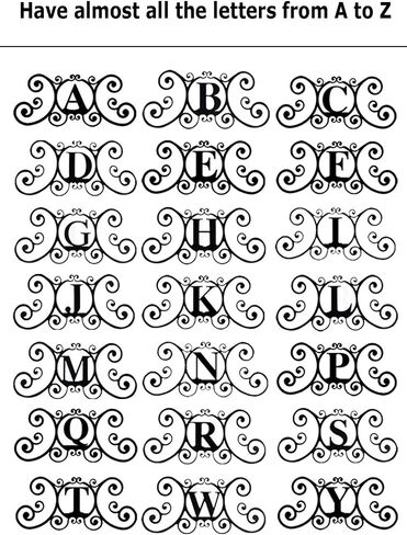24 Inch House Plaque Letter - Wrought Iron Metal Scrolled Monogram Initial Letter Home Door Wall Hanging Art Decor Family Name Last Name Letter Sign (W, 24 x 11 inches,Thick 0.078 inch (2mm) in Saudi Arabia