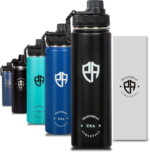 24 Oz Stainless Steel Thermal Insulated Hot/Cold Water Bottles To Keep Any Drink Hot For 12 Hours & Cold For 24 Hours - Gym Water Bottles For Men & Women - Mens Thermal Water Bottle (Cooled Blue) in Saudi Arabia