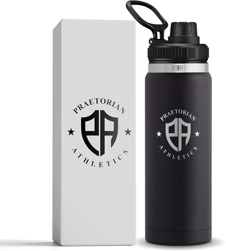 زجاجات مياه ساخنة/باردة معزولة حراريًا من الفولاذ المقاوم للصدأ سعة 24 أونصة للحفاظ على أي مشروب ساخنًا لمدة 12 ساعة وباردًا لمدة 24 ساعة - زجاجات مياه رياضية للرجال والنساء - زجاجة مياه حرارية للرجال (أزرق بارد) in Kuwait