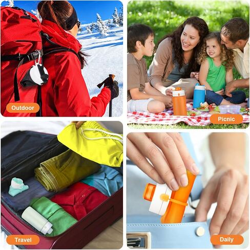 Collapsible Water Bottle, 19oz Foldable Water Bottle BPA Free Reusable Lightweight Leak-Proof Travel Silicone Water Bottle for Travel, Gym, Hiking, Office, Camping(Orange) in Saudi Arabia
