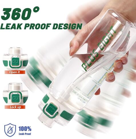 Sports Water Bottles, 32 oz Water Bottle With Straw, Leak-Proof Tritan BPA-Free, Wide Mouth with Carrying Strap for Women Men Gym Fitness Outdoor (White) in Saudi Arabia