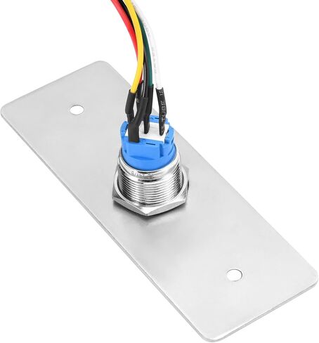 Push to Exit Button，4.53''L x 1.57'' W Stainless Steel Door Bell Type Round Request to Exit Button for Door Access Control with LED Light NC COM and NO Output in Saudi Arabia
