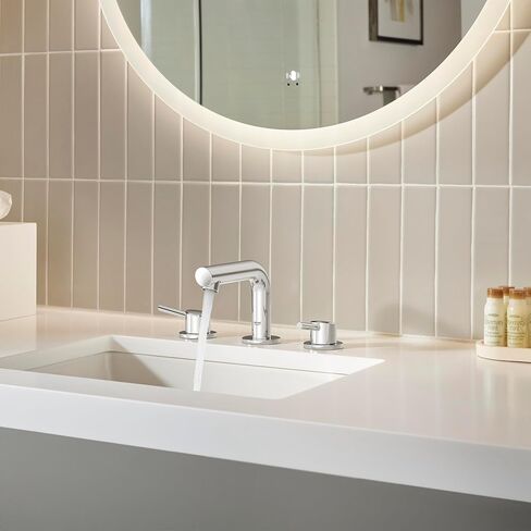 GROHE 20572001 Concetto، صنبور حمام واسع الانتشار مقاس 8 بوصة بمقبضين مقاس S 1.2 جرام في الدقيقة، كروم in Saudi Arabia