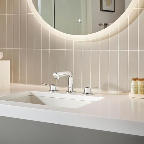GROHE 20572001 Concetto، صنبور حمام واسع الانتشار مقاس 8 بوصة بمقبضين مقاس S 1.2 جرام في الدقيقة، كروم in Saudi Arabia