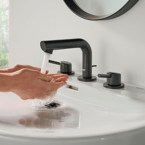 GROHE 20572001 Concetto، صنبور حمام واسع الانتشار مقاس 8 بوصة بمقبضين مقاس S 1.2 جرام في الدقيقة، كروم in Saudi Arabia