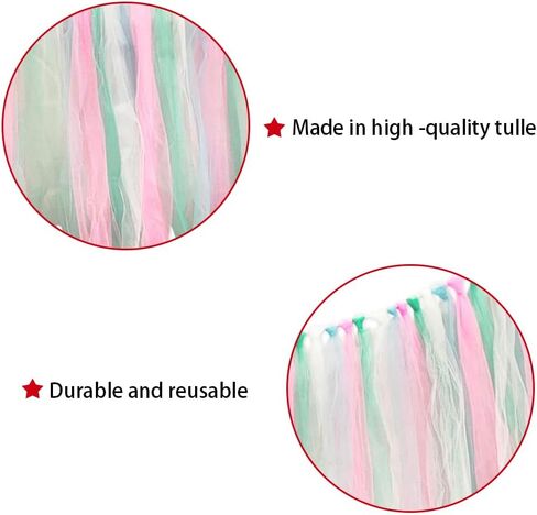 2 PCS Tulle Chair Cover Chair Sashes Tutu Chair Skirt Slipcovers Party Decoration for Bridal Shower Wedding (Dark Pink) in Saudi Arabia