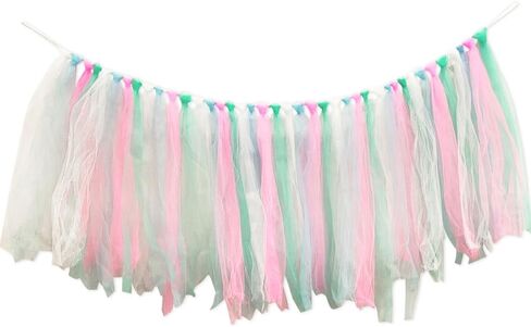 2 PCS Tulle Chair Cover Chair Sashes Tutu Chair Skirt Slipcovers Party Decoration for Bridal Shower Wedding (Dark Pink) in Saudi Arabia