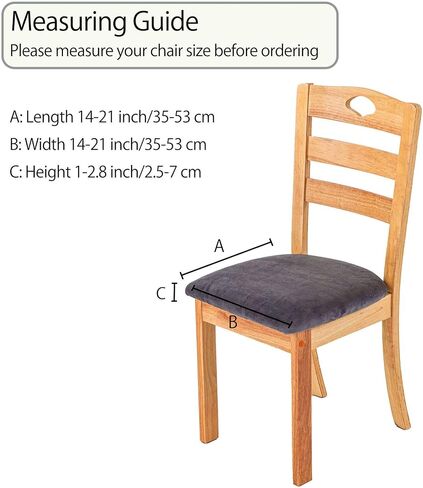 qiden Velvet Dining Chair Seat Covers, High Stretch Removable Washable Dining Room Upholstered Chair Seat Protector Slipcovers-Beige-4 Pcs in Saudi Arabia