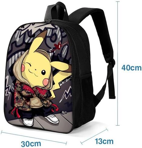 Cartoon Backpack 16-Inch Double-Layer Large-Capacity, Laptop Backpack, Leisure Travel Backpack -A in Saudi Arabia