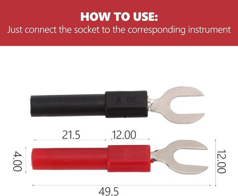 10Pcs Fork Spade U Type Wire Connector Electrical Crimp Terminal 4mm/0.2in Hole Fork Spade Quick Splice Banana Plug Maximum Current 10A in Saudi Arabia
