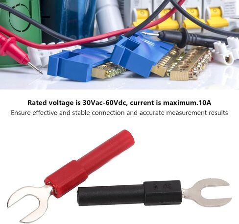10Pcs Fork Spade U Type Wire Connector Electrical Crimp Terminal 4mm/0.2in Hole Fork Spade Quick Splice Banana Plug Maximum Current 10A in Saudi Arabia