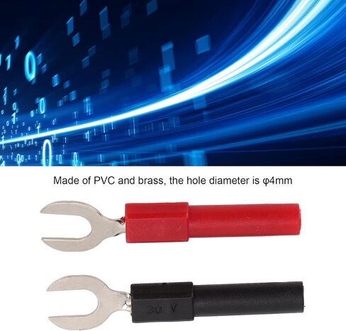 10Pcs Fork Spade U Type Wire Connector Electrical Crimp Terminal 4mm/0.2in Hole Fork Spade Quick Splice Banana Plug Maximum Current 10A in Saudi Arabia