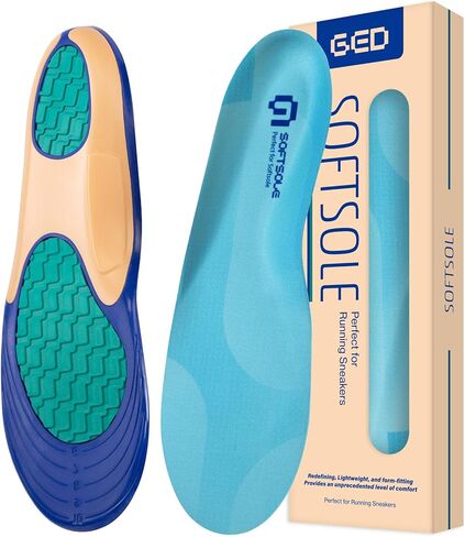 نعال الجري للرجال - حشوات رياضية GED لتخفيف التهاب اللفافة الأخمصية، ودعم القوس، وألعاب القوى - حشوات تقويمية للثبات والتوسيد، وتقليل تعب القدم (الولايات المتحدة 10-10.5) in Kuwait