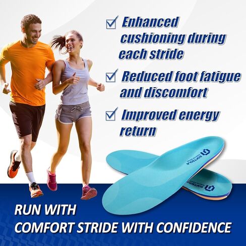 نعال الجري للرجال - حشوات رياضية GED لتخفيف التهاب اللفافة الأخمصية، ودعم القوس، وألعاب القوى - حشوات تقويمية للثبات والتوسيد، وتقليل تعب القدم (الولايات المتحدة 10-10.5) in Kuwait