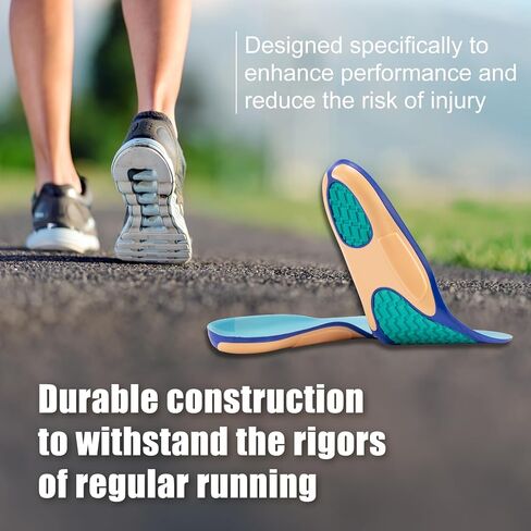 نعال الجري للرجال - حشوات رياضية GED لتخفيف التهاب اللفافة الأخمصية، ودعم القوس، وألعاب القوى - حشوات تقويمية للثبات والتوسيد، وتقليل تعب القدم (الولايات المتحدة 10-10.5) in Kuwait