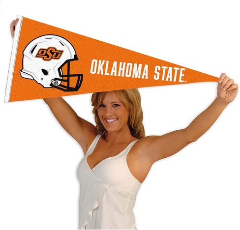 Oklahoma State Football Helmet Pennant in Saudi Arabia