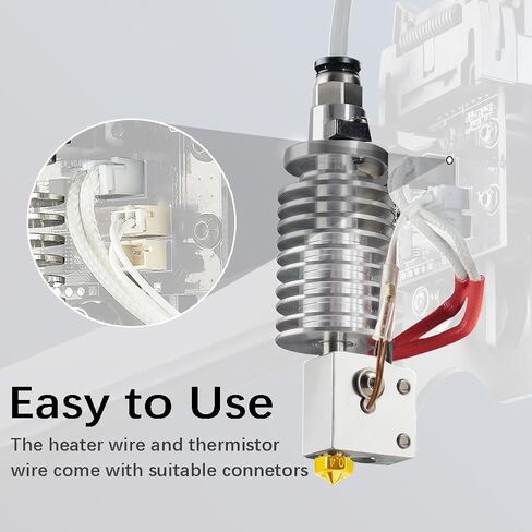 مجموعة V5 J-Head Hotend مع فوهة 0.4 مم + جورب سيليكون بركان V5، مجموعة بثق رأس طباعة سبائك الألومنيوم 1.75 مم خيوط ثلاثية الأبعاد بديلة للطابعة متوافقة مع Anycubic Vyper Hotend 24V 40W in Kuwait