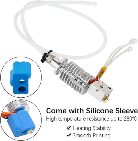 مجموعة V5 J-Head Hotend مع فوهة 0.4 مم + جورب سيليكون بركان V5، مجموعة بثق رأس طباعة سبائك الألومنيوم 1.75 مم خيوط ثلاثية الأبعاد بديلة للطابعة متوافقة مع Anycubic Vyper Hotend 24V 40W in Kuwait
