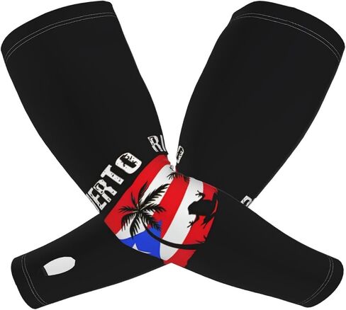 Cute Puerto Rico Flag Arm Sleeves Puerto Rican Flag Sports Sun Cooling Arm Sleeve for Women Men Cycling, Hiking in Saudi Arabia