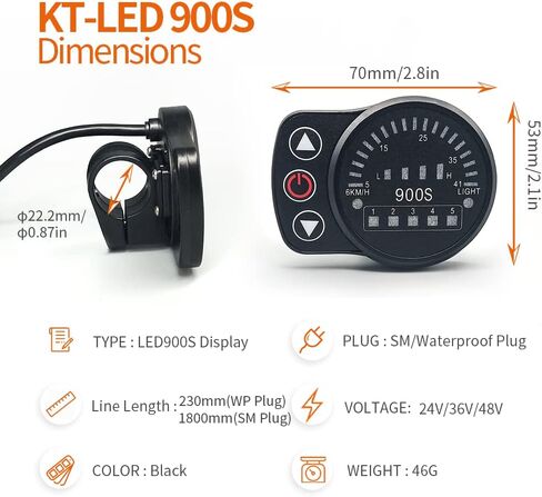 دراجة كهربائية دراجة LED عرض KT LED-900S 36 فولت 48 فولت E الدراجة عرض مباريات تحكم ل Ebike اكسسوارات أجزاء in Saudi Arabia