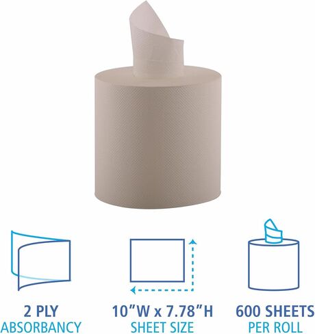 Boardwalk B6400 7.87 in. x 10 in. 2-Ply Perforated Center-Pull Hand Towels - White (6/Carton) in Saudi Arabia