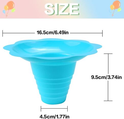 50 Pack 4 OZ Colorful Flower Shaped Snow Cone Cups,Small Plastic Shaved Ice Drip Cups Snack Ice Cream Bowls for Kids Party Summer Cookout Commercial Food Service in Saudi Arabia